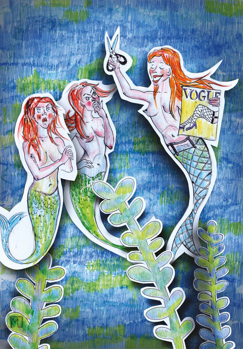 Comic Fashion is Passion 2012, Mermaids observe fashion magazine