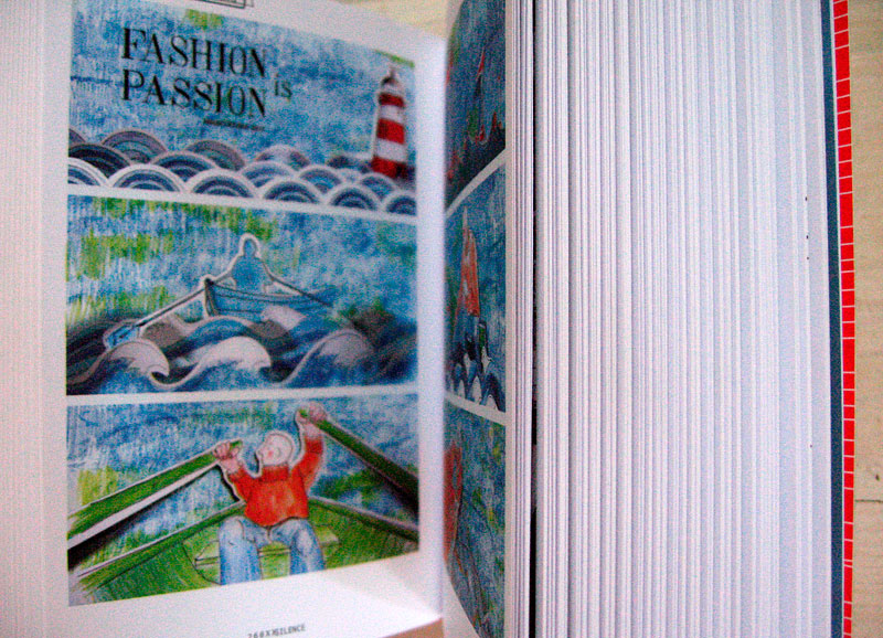 Komiks &quot;Mode ir kaislība&quot;, publicēts Ligatura festivālā. Autors Maija Līduma.