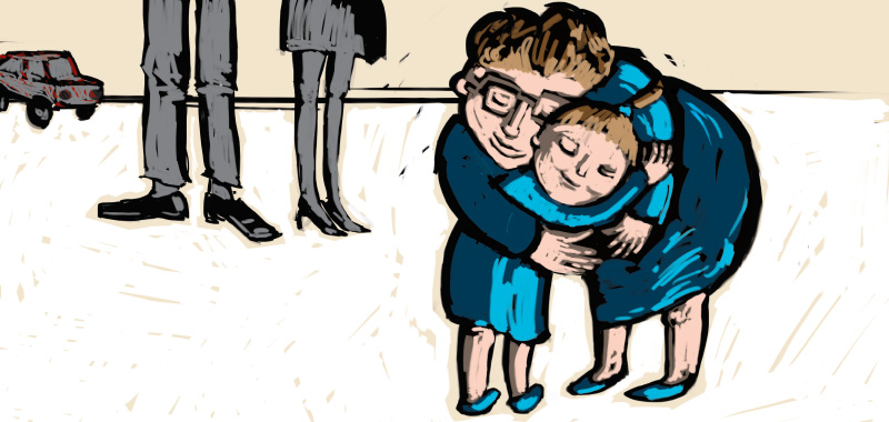 Comic story about country side, Goodbye to Grandmother whois staying in country side
