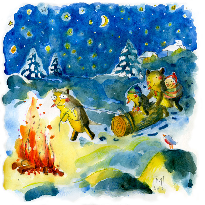 Susuri svin ziemas svetkus. velk bluki.